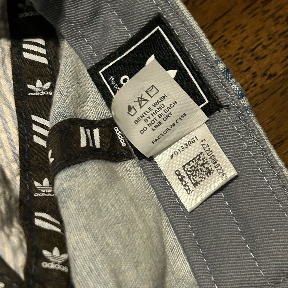 Adidas Washed Denim Cap with Black Logo - Picture 11 of 12